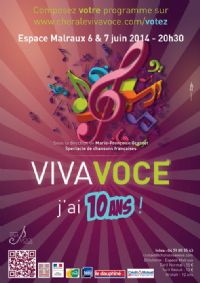 Spectacle Viva Voce : j'ai 10 ans !. Du 6 au 7 juin 2014 à Chambéry. Savoie.  20H30
